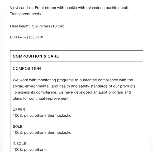 ZARA HIGH HEELED LIGHT BEIGE VINYL SANDALS - Picture 9 of 9